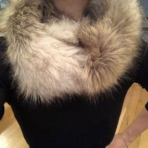 Faux fur infinity scarf